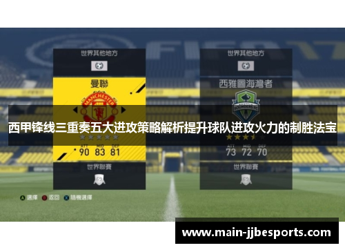 西甲锋线三重奏五大进攻策略解析提升球队进攻火力的制胜法宝