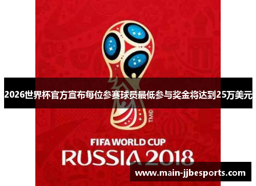 2026世界杯官方宣布每位参赛球员最低参与奖金将达到25万美元 2026世界杯官方宣布每位参赛球员最低参与奖金将达到25万美元